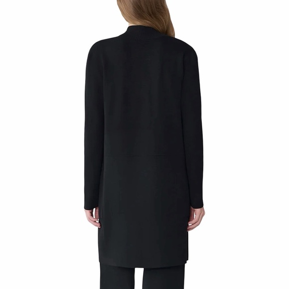 Soia & Kyo Benela Knee-Length Coatigan w/ Lapels Black Open-Front Cardigan Sz S - Picture 14 of 15